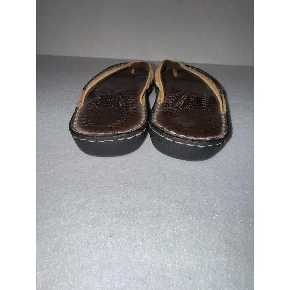Keen Cush Women's Leather Thong Sandals Flip Flops Brown Size 10M